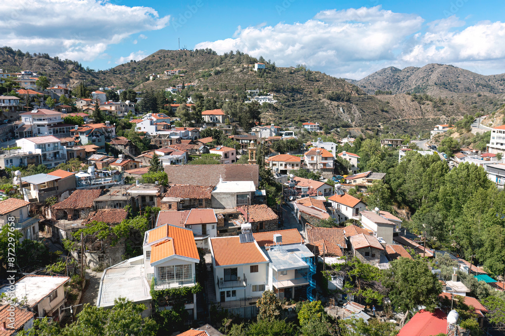 Traditional cypriot village of Palaichori nestled in the lush pf Troodos mountain. Nicosia District, Cyprus Traditional cypriot village of Palaichori nestled in the lush pf Troodos mountain. Nicosia District, Cyprus