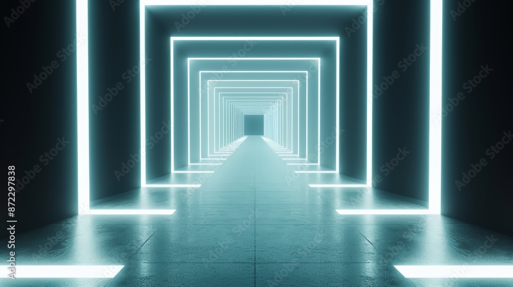 Advanced cybernetic corridor shrouded in darkness, illuminated by glowing, eerie pathways and shadows Advanced cybernetic corridor shrouded in darkness, illuminated by glowing, eerie pathways and shadows
