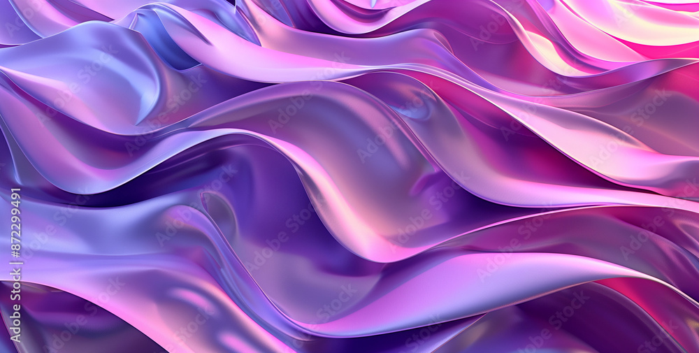 Obraz premium A seamless pattern with digital waves, their forms flowing and ethereal in shades of lavender 