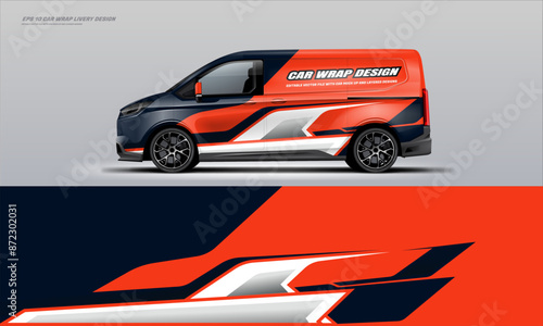 Sporty van wrap car wrap livery design foe universal medium van 