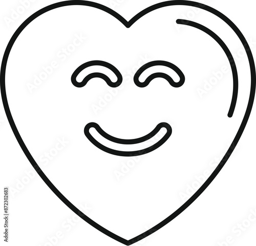 Free Download This simple icon of a smiling heart is perfect for projects related to love, happiness, and kindness - GFXLoad