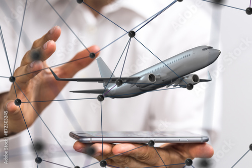 fly Connecting lines and do...