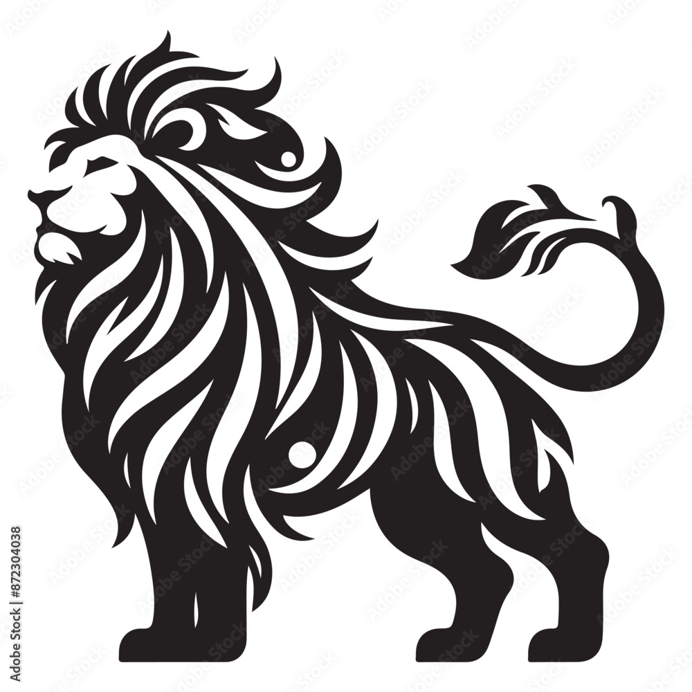 Fototapeta premium Lion Silhouette Vector