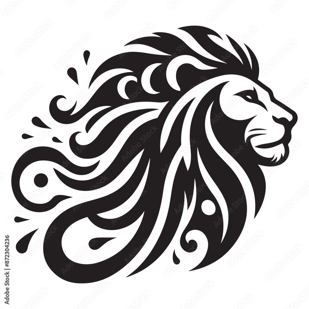 Fototapeta premium Lion Silhouette Vector