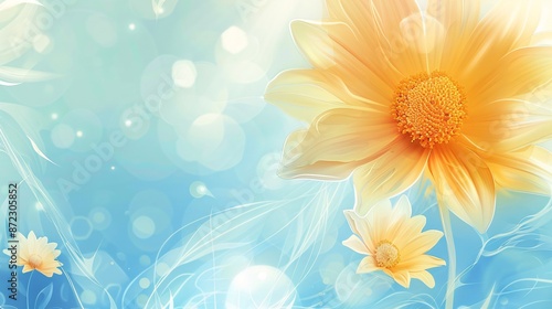 Flower on background, a depiction of amazing beauty. Blossoming and colorful, it's a gorgeous floral display.