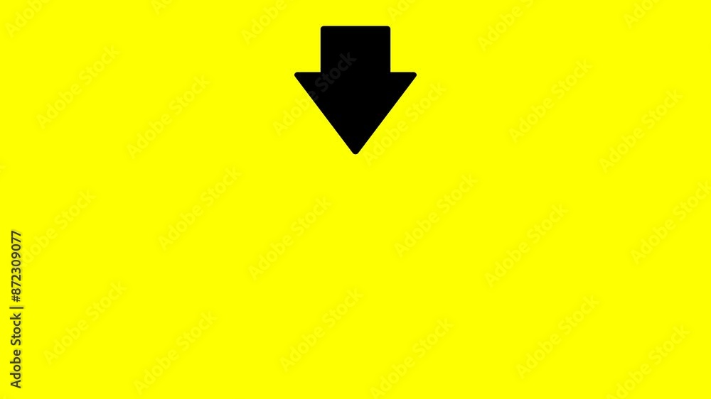 animated arrow pointing down. graphic animation on the alpha channel screen animated arrow pointing down. graphic animation on the alpha channel screen