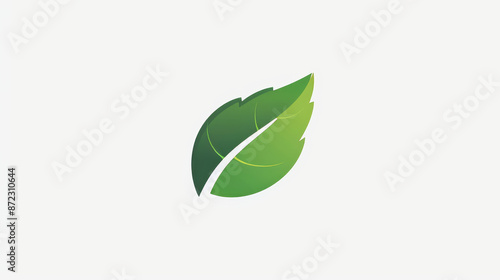 Green leaf icon for an agriculture technology company. © Rabil