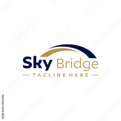 bridge logo design vector