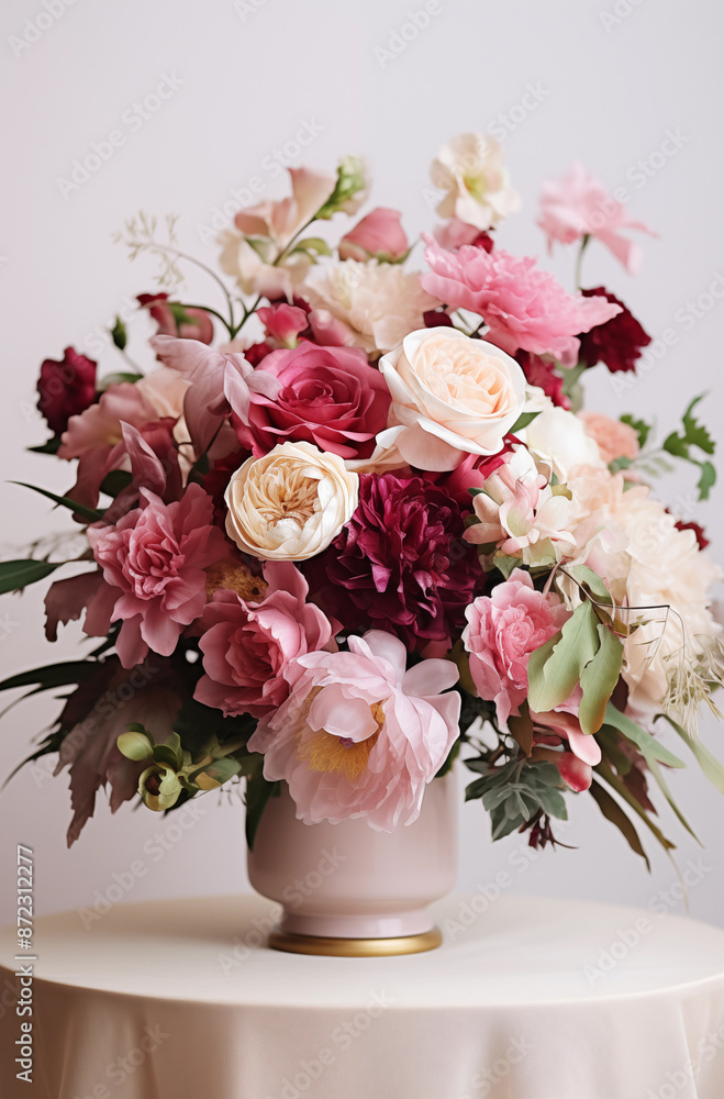 Beautiful bouquet of various pink and purple flowers Beautiful bouquet of various pink and purple flowers
