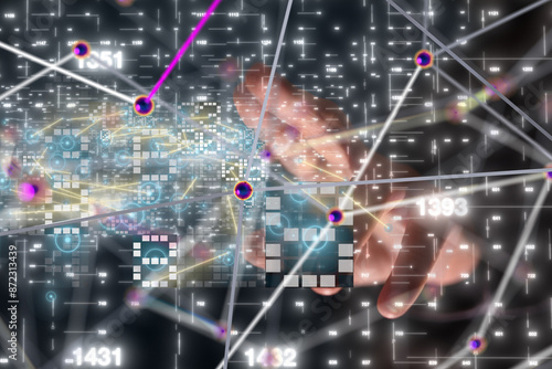 Technology background. Big data concept - 3d