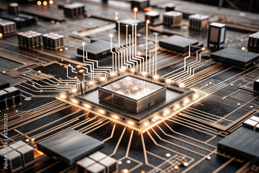 Computer Digital Flow Digital data flow on road in concept of cyber global communication and ...