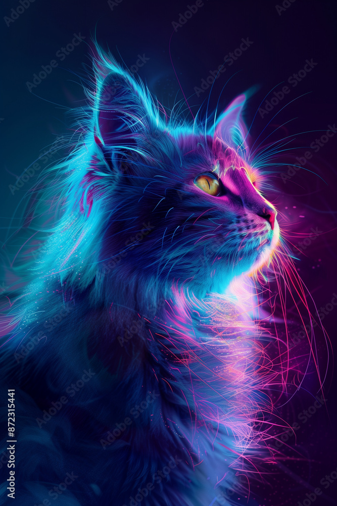 Psychedelic Cat Art Psychedelic Cat Art