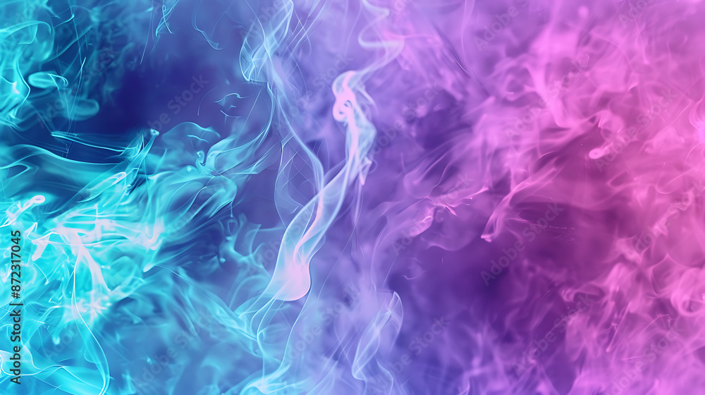 Mesmerizing Smoke Wisps: Purple and Blue Abstract Art Mesmerizing Smoke Wisps: Purple and Blue Abstract Art