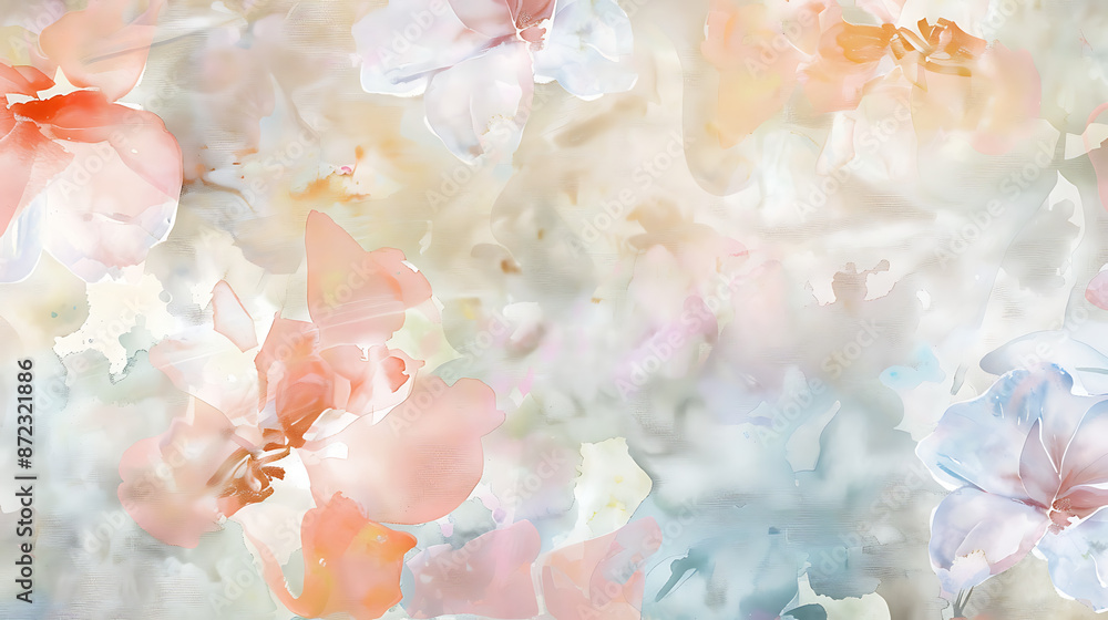 Watercolor Blossoms: Soft Pastel Flowers Watercolor Blossoms: Soft Pastel Flowers