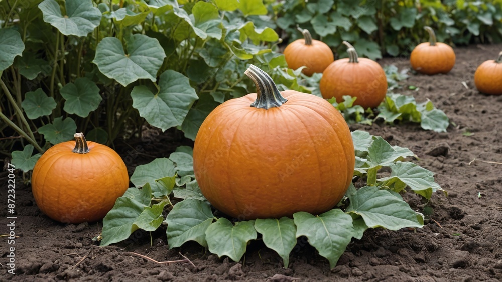 Obraz premium Harvest Gold Pumpkin Patch Bliss