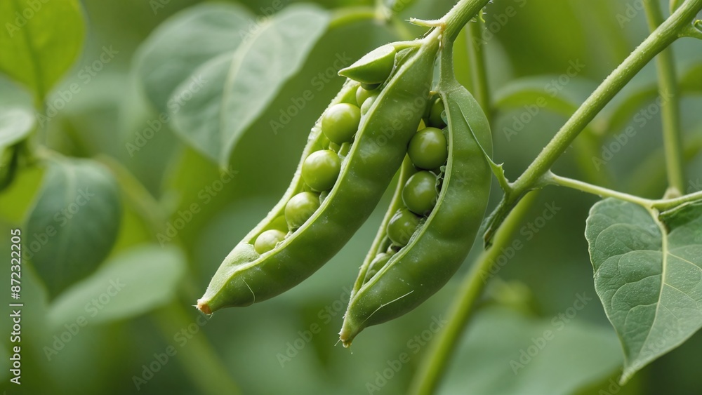 Harvest Time Vibrant Green Peas in Pod Banner