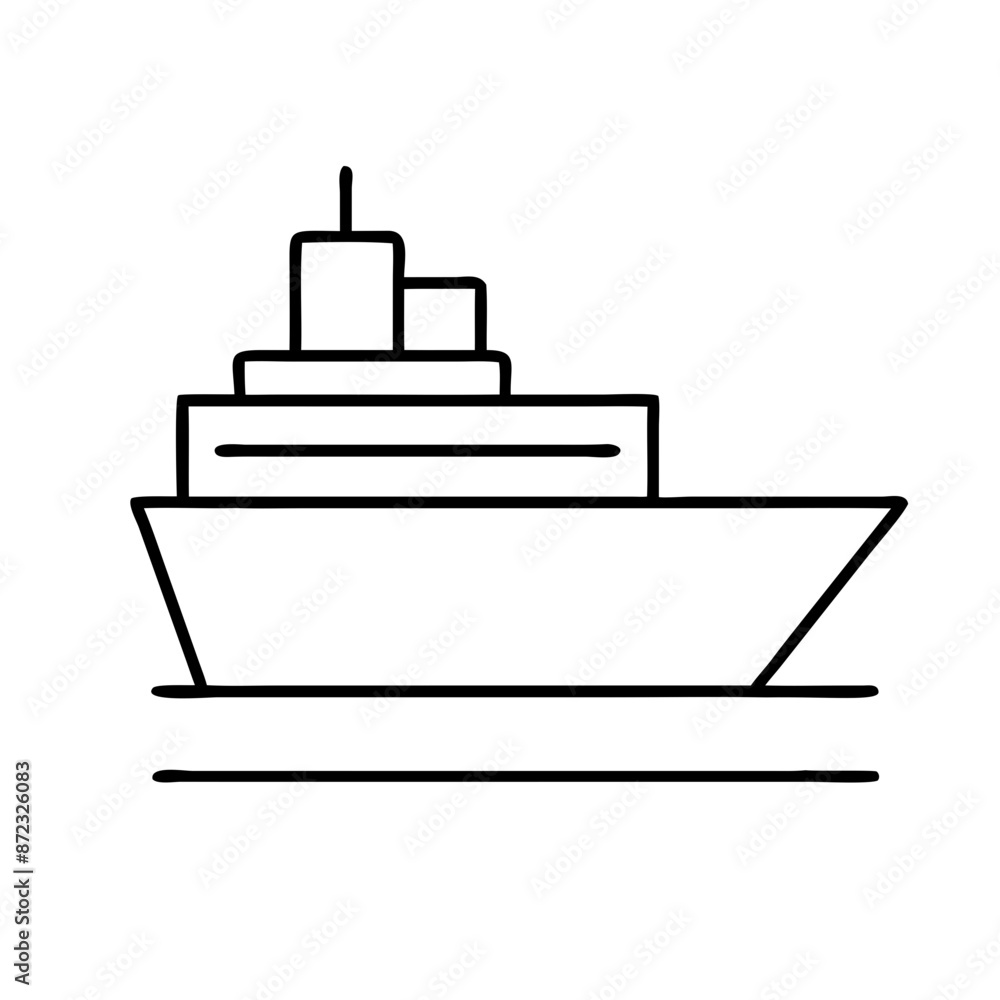Ship Icon: Maritime Transport, Cargo Vessel, Sea Travel, Shipping Industry Ship Icon: Maritime Transport, Cargo Vessel, Sea Travel, Shipping Industry