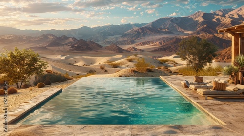 A picturesque pool in a desert oasis © Emil