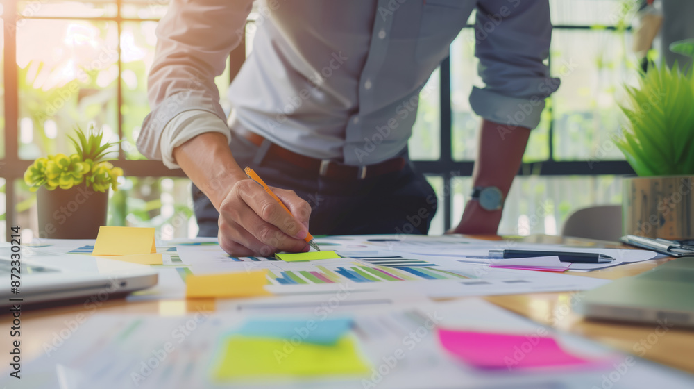 businessman at work, planning