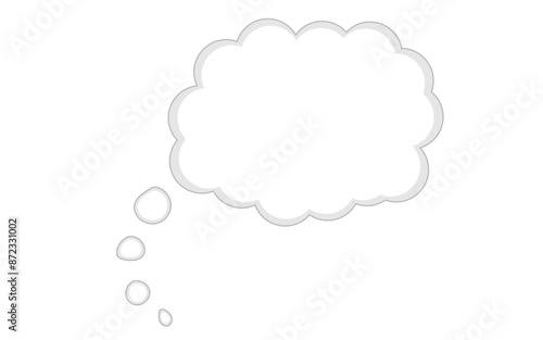 Thought cloud icon vector image, outline vector thought cloud png image