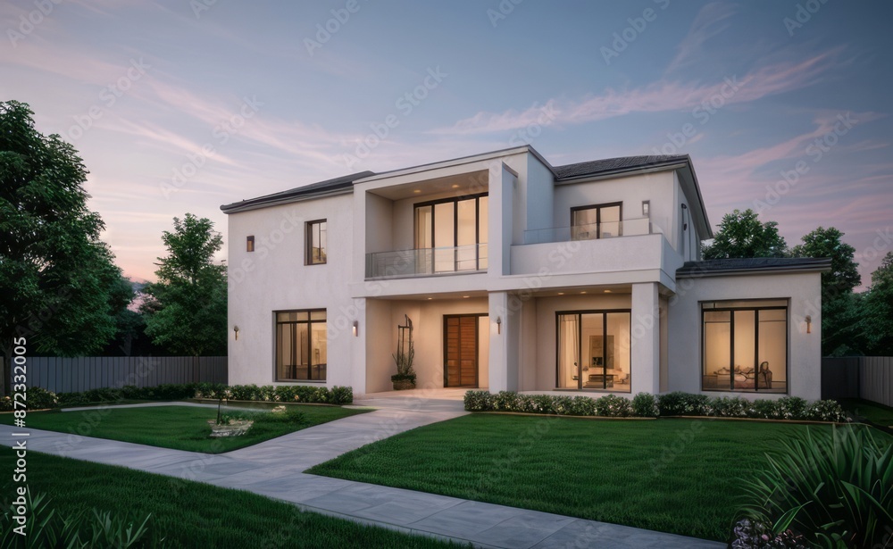 A Contemporary Dwelling with Stylish Architecture, Beautiful Exterior Design, and a Serene Garden Setting. Perfect Family Home in a Residential Neighborhood, Featuring Thoughtful Construction A Contemporary Dwelling with Stylish Architecture, Beautiful Exterior Design, and a Serene Garden Setting. Perfect Family Home in a Residential Neighborhood, Featuring Thoughtful Construction