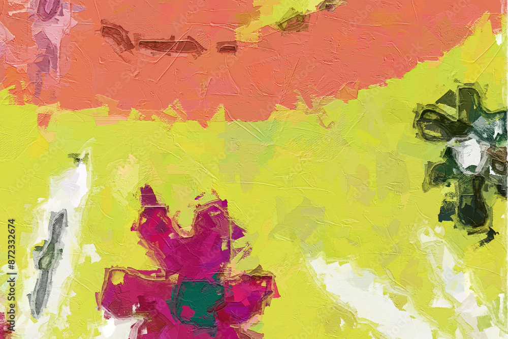 Obraz premium Oil paintings and various flowers, cranes, roses, peonies, cats, dogs, and chrysanthemums are beautiful