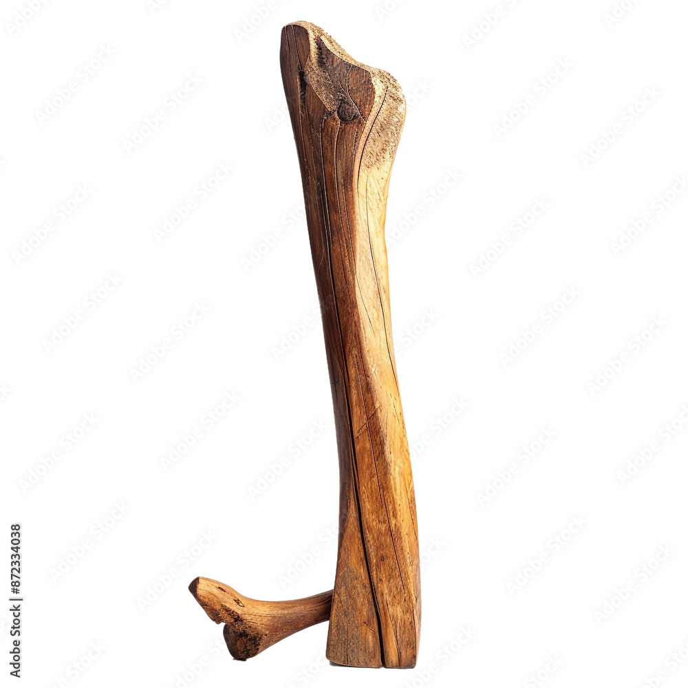 wood stole with bent leg isolated with PNG background. wood stole with bent leg isolated with PNG background.