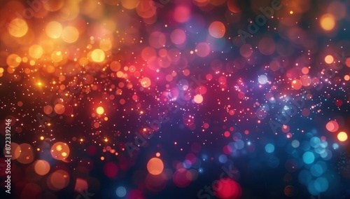 Abstract Bokeh Background with Warm and Cool Colors © natasya