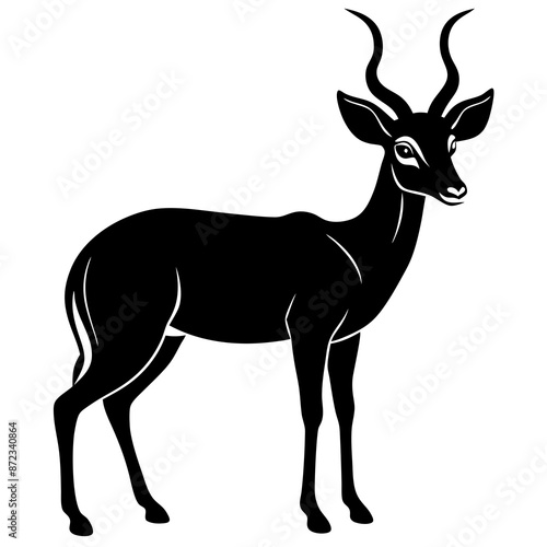 Klipspringer vector art illustration illustration.