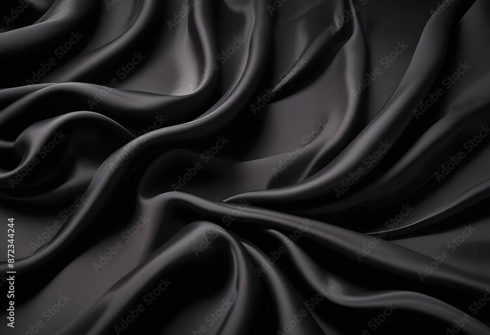 Wavy smoot soft black silk drap fallind surface sample texture background Wavy smoot soft black silk drap fallind surface sample texture background