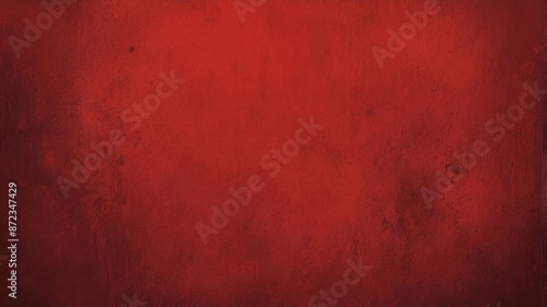Bright red abstract textured erroded wall background. Grunge concrete texture wallpaper design. Blank dusty paper pattern dark backdrop.