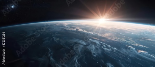 A conceptual space hotel orbits a distant planet