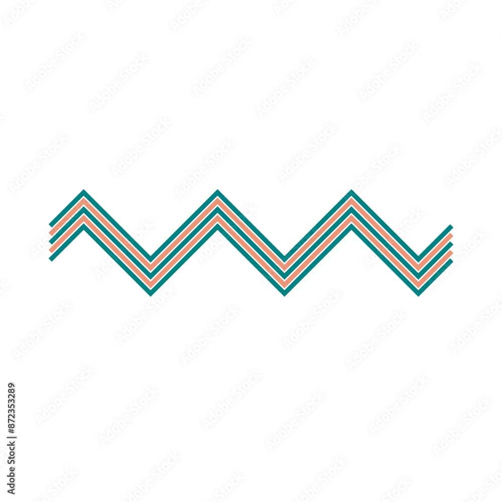 An abstract retro zig zag stripe pattern design element. An abstract retro zig zag stripe pattern design element.
