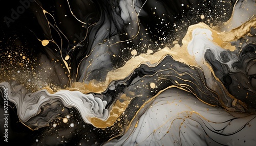 black, white and gold marvel