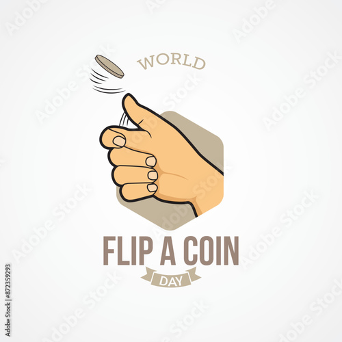 world flip coin day vector illustration. world flip coin day themes design concept with flat style vector illustration. Suitable for greeting card, poster and banner.