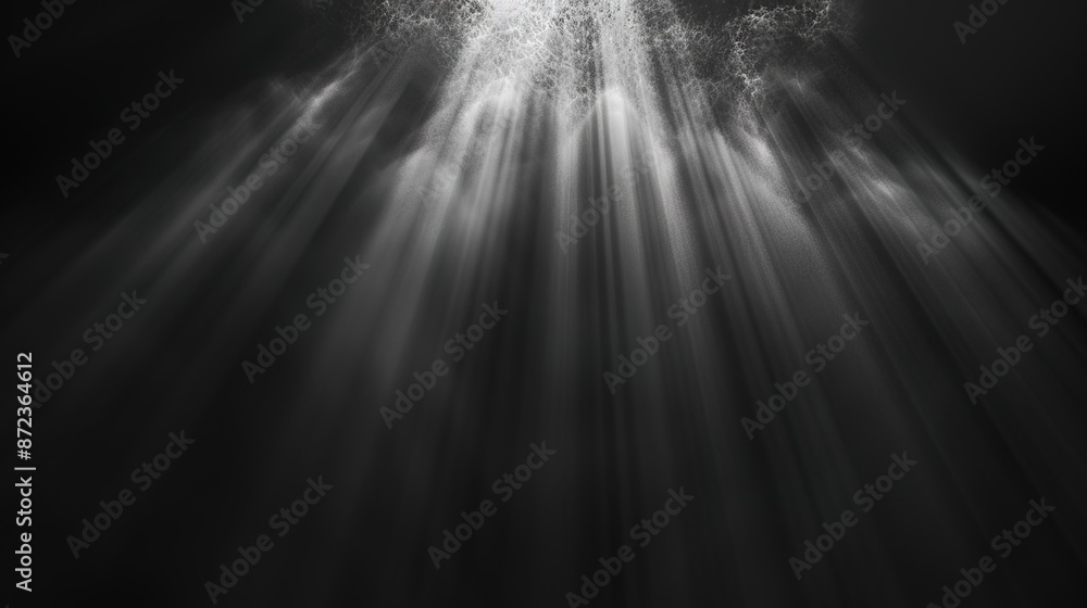 Serene Light Fade on Black Background - Artistic Abstract Concept Serene Light Fade on Black Background - Artistic Abstract Concept