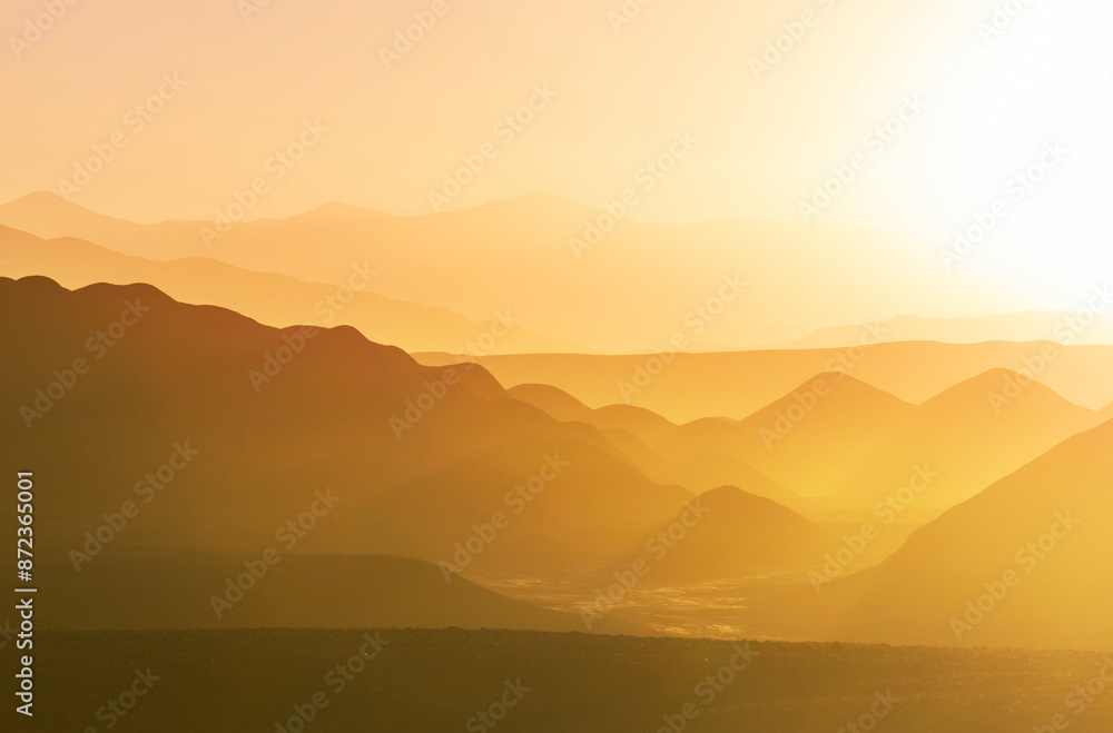 Mountains on sunset Mountains on sunset