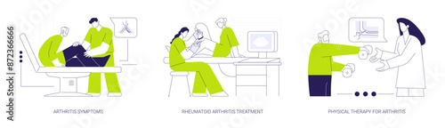 Rheumatology abstract concept vector illustrations.
