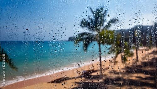 rain on the beach