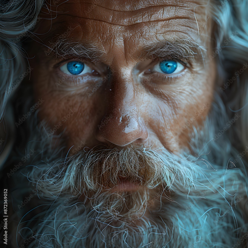 Wise Old Man with Cosmic Background Wise Old Man with Cosmic Background