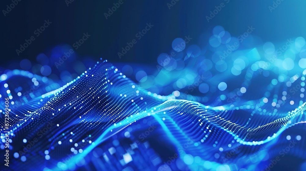 custom made wallpaper toronto digitalAbstract Digital Financial Data Streams on Blue Background
