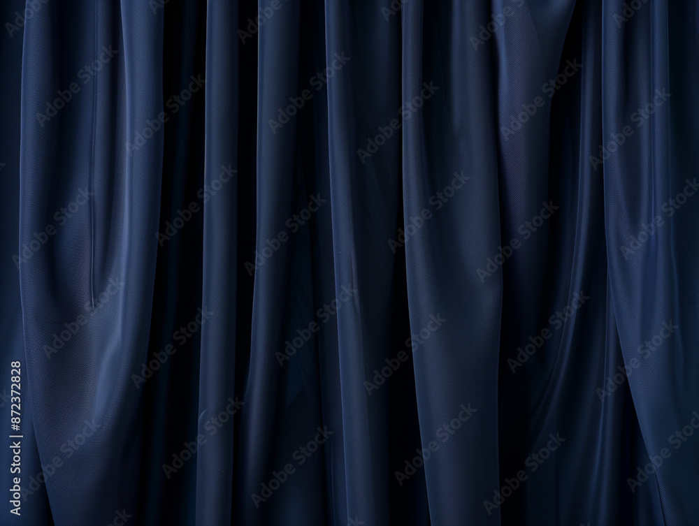 Textured Navy Polyester: Pleated and Puckered Backdrop Textured Navy Polyester: Pleated and Puckered Backdrop