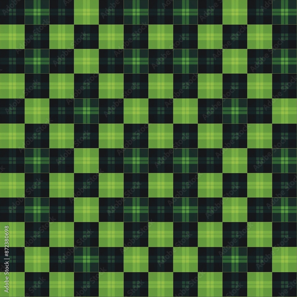 Classic checkered pattern, bright colors, green and olive, black and green. And turquoise fashion pattern, seamless fabric, textile background. Classic checkered pattern, bright colors, green and olive, black and green. And turquoise fashion pattern, seamless fabric, textile background.