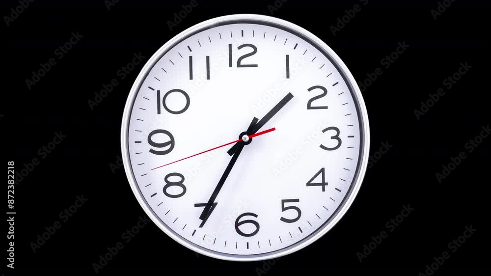 clock passing 6 hours in stop motion clock passing 6 hours in stop motion