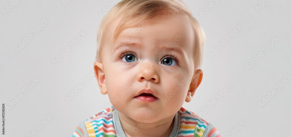 Curious Baby with Blonde Hair