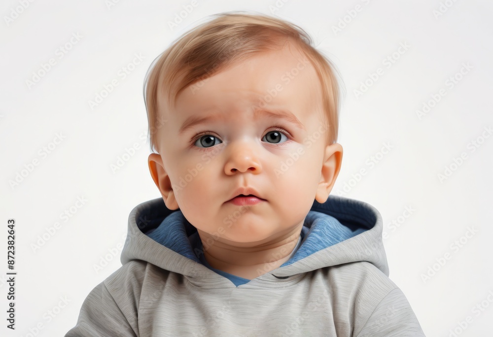 Curious Baby with Blonde Hair Curious Baby with Blonde Hair