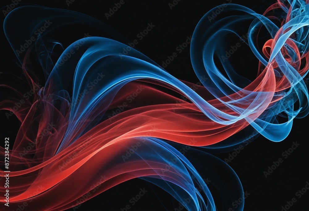 Obraz premium smooth colorful smoke on black background, wall paper design