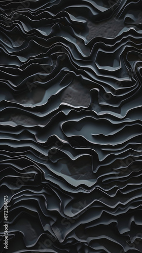 Dark Wavy Landscape Texture for Graphic Design