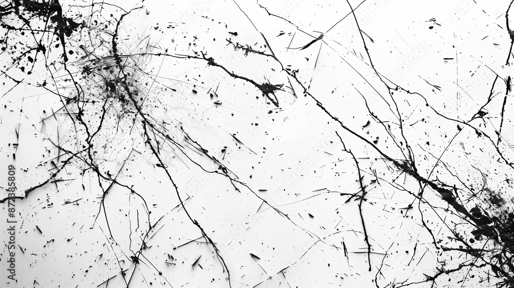 Obraz premium Abstract White Background with Subtle Black Scratches for Texture, Grunge, and Creative Designs