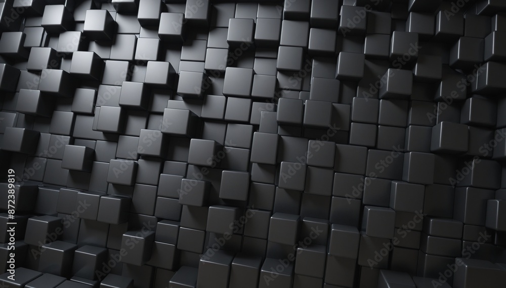 black cubes abstract geometric background black cubes abstract geometric background